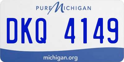 MI license plate DKQ4149