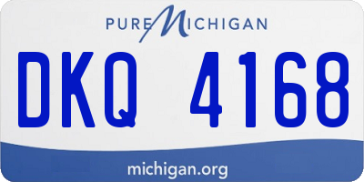 MI license plate DKQ4168