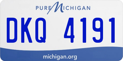 MI license plate DKQ4191
