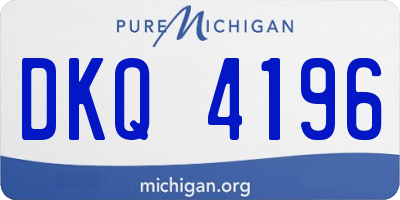 MI license plate DKQ4196