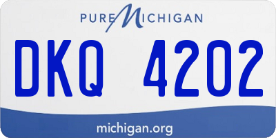 MI license plate DKQ4202