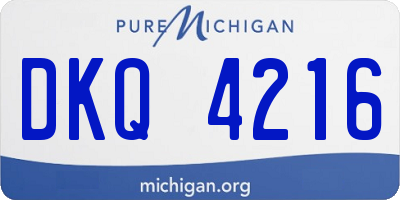 MI license plate DKQ4216