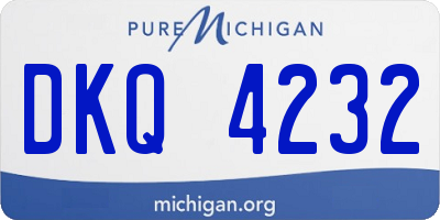 MI license plate DKQ4232