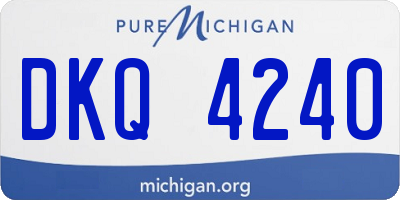 MI license plate DKQ4240