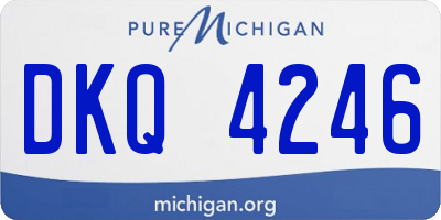 MI license plate DKQ4246