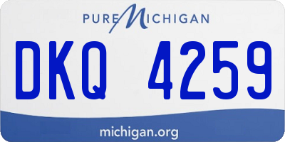MI license plate DKQ4259