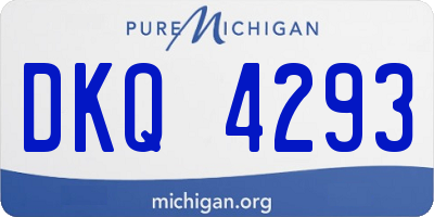 MI license plate DKQ4293