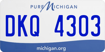 MI license plate DKQ4303