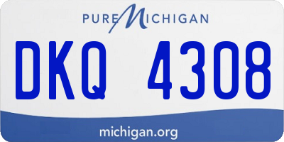 MI license plate DKQ4308