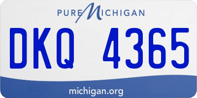 MI license plate DKQ4365