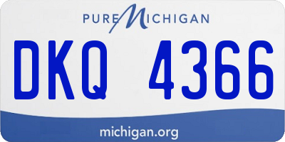 MI license plate DKQ4366