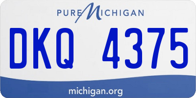MI license plate DKQ4375