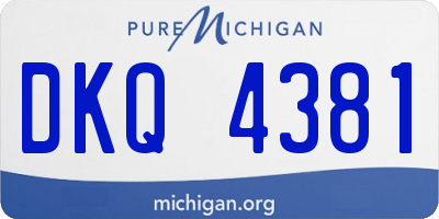 MI license plate DKQ4381