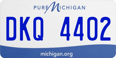MI license plate DKQ4402