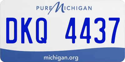 MI license plate DKQ4437