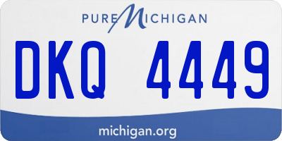MI license plate DKQ4449
