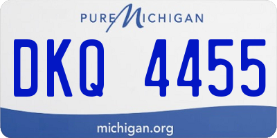 MI license plate DKQ4455