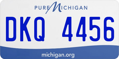 MI license plate DKQ4456