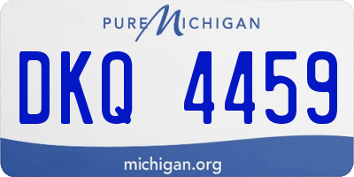 MI license plate DKQ4459