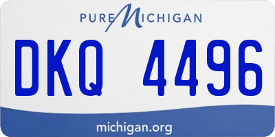 MI license plate DKQ4496