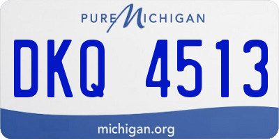 MI license plate DKQ4513