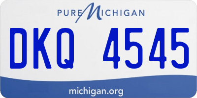 MI license plate DKQ4545