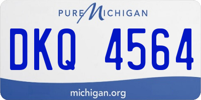 MI license plate DKQ4564