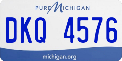 MI license plate DKQ4576