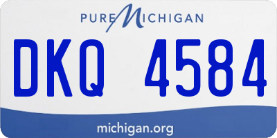 MI license plate DKQ4584