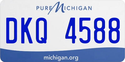 MI license plate DKQ4588