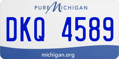MI license plate DKQ4589