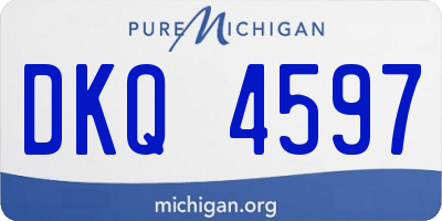 MI license plate DKQ4597