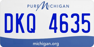 MI license plate DKQ4635