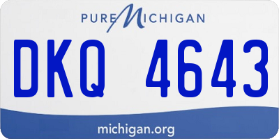 MI license plate DKQ4643