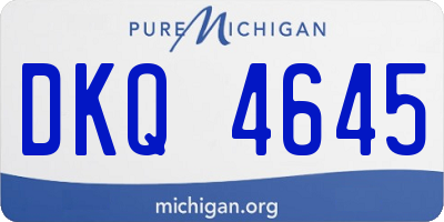 MI license plate DKQ4645
