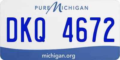 MI license plate DKQ4672