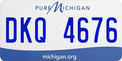 MI license plate DKQ4676