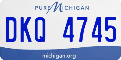 MI license plate DKQ4745