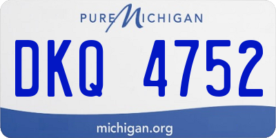 MI license plate DKQ4752