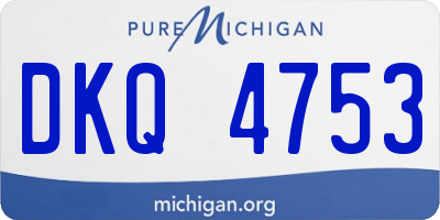 MI license plate DKQ4753
