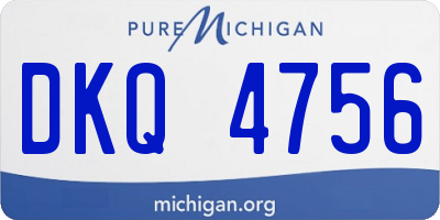 MI license plate DKQ4756