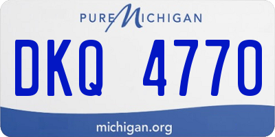 MI license plate DKQ4770