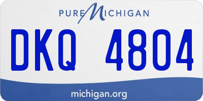 MI license plate DKQ4804