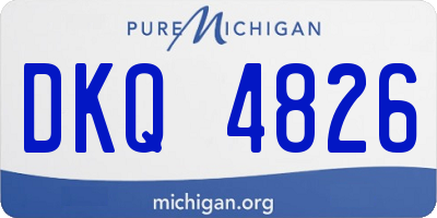 MI license plate DKQ4826