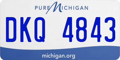 MI license plate DKQ4843