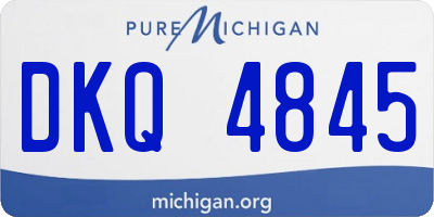 MI license plate DKQ4845