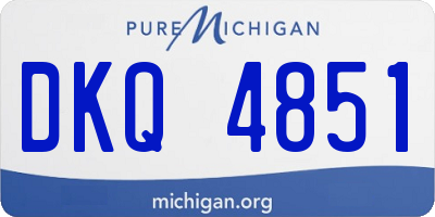 MI license plate DKQ4851