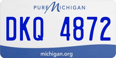 MI license plate DKQ4872