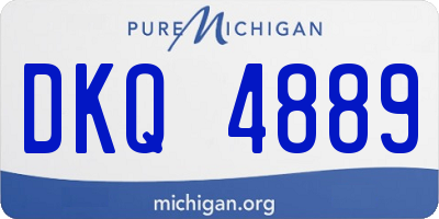MI license plate DKQ4889