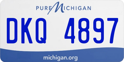 MI license plate DKQ4897